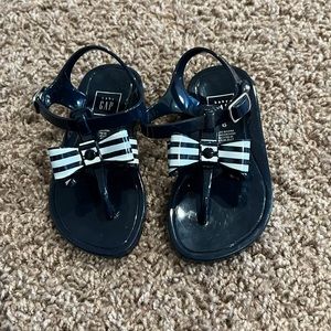 Baby Gap Navy Sandal With White Striped Bow Size 6
